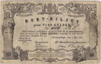 10 gulden 1852 Muntbiljet 31-8